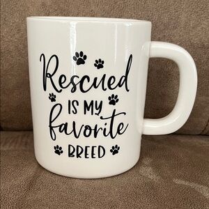 Rescued Is My Favorite Breed White Ceramic Mug